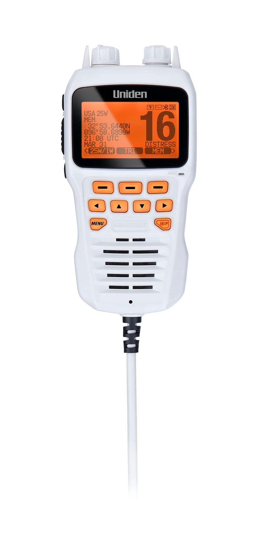 UM725 Series Marine VHF Radios Uniden UMRMIC Remote Microphone - White