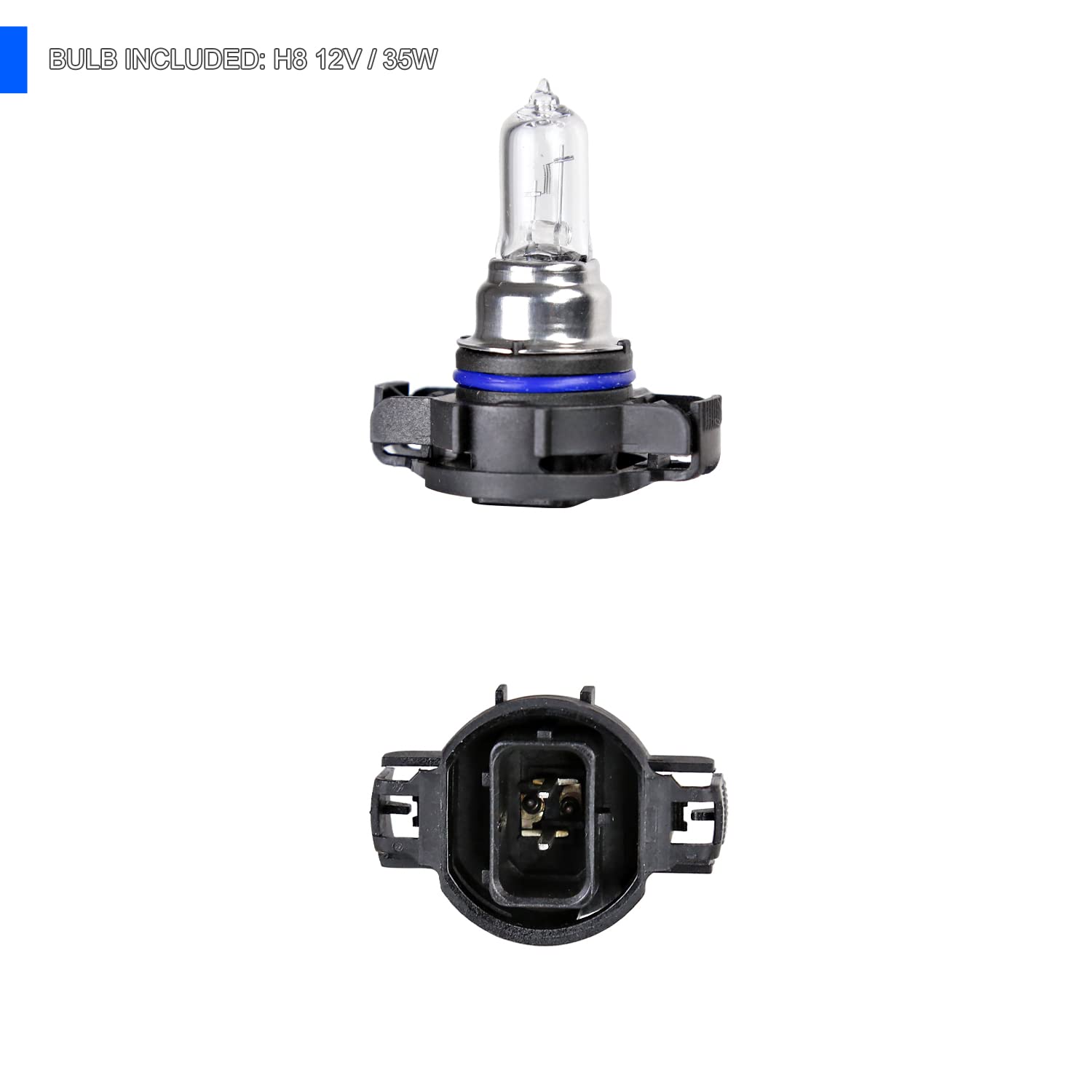 Fog Lights + Bezel + Wiring SPEC-D TUNING Compatible with 2015-2018 GMC Yukon XL, L+R Pair Assembly