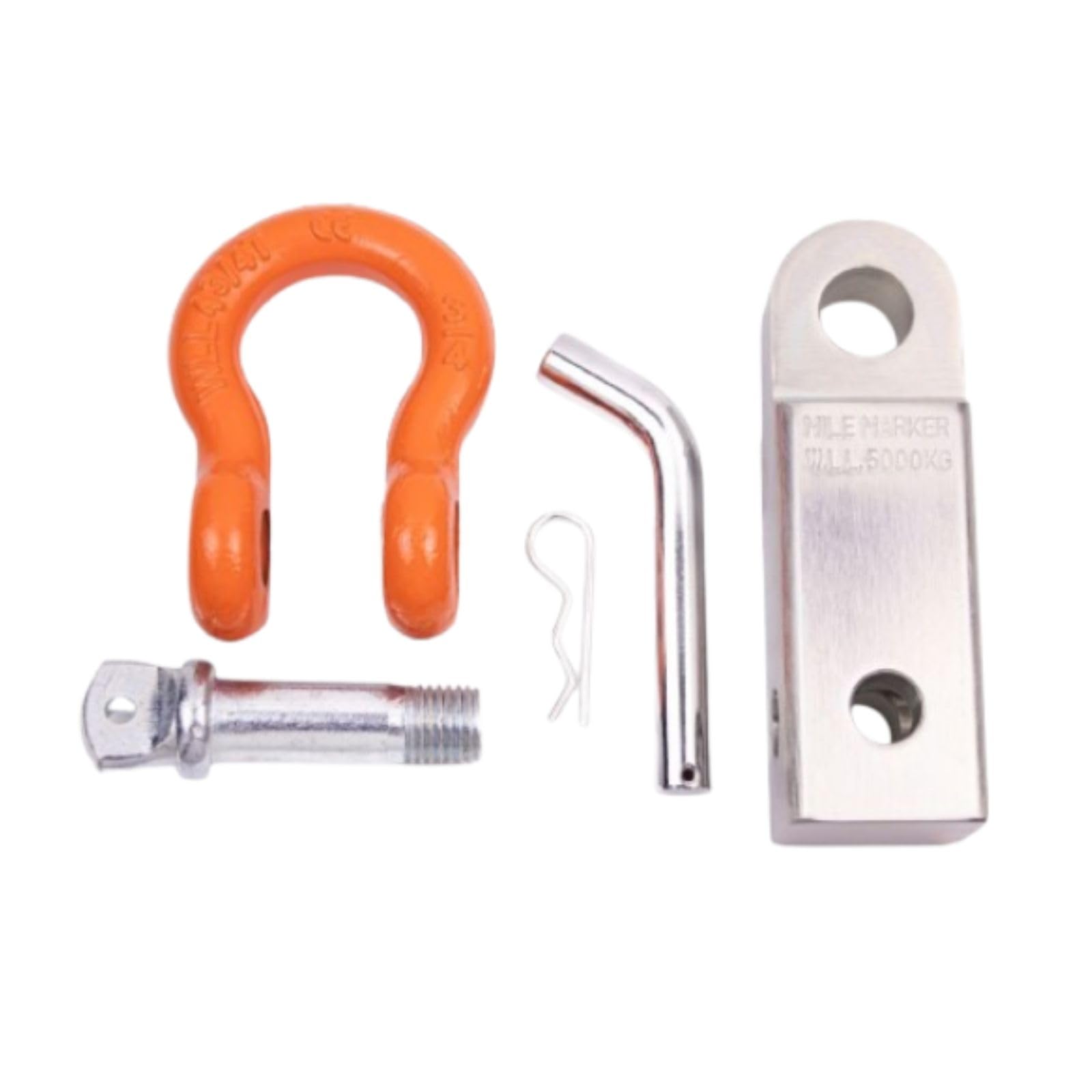 Mile Marker Steel Hitch Receiver 60-65000C with D Ring fits all Standard Class III Hitches with 2” Receivers - Zinc Coated Aluminum - Dual Sided Mounting Options - Corrosion Resistant - Easy Install