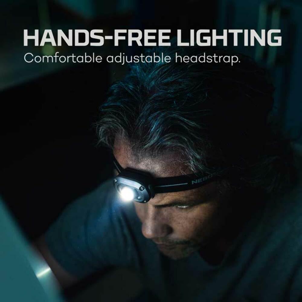 250 NEBO MYCRO Rechargeable Headlamp | 250 Lumens, 3 Light Modes, Water Resistant, Adjustable Strap, Super Bright Head Lamp for Camping & Hiking, Includes USB Charging Cable — 2 Pack
