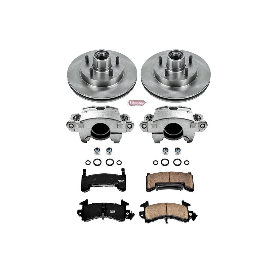 Power Stop KCOE1985 1-Click OE Replacement Brake Kit with Calipers For Blazer, S10, S10 Blazer, Jimmy, S15 Ji, Son, Sonoma, Hombre [Model Specific]