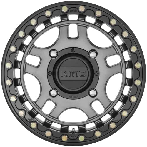 KMC KS240 Powersports 14X7 4X156 G-MTL BLK-RING 38MM - KS24047044438