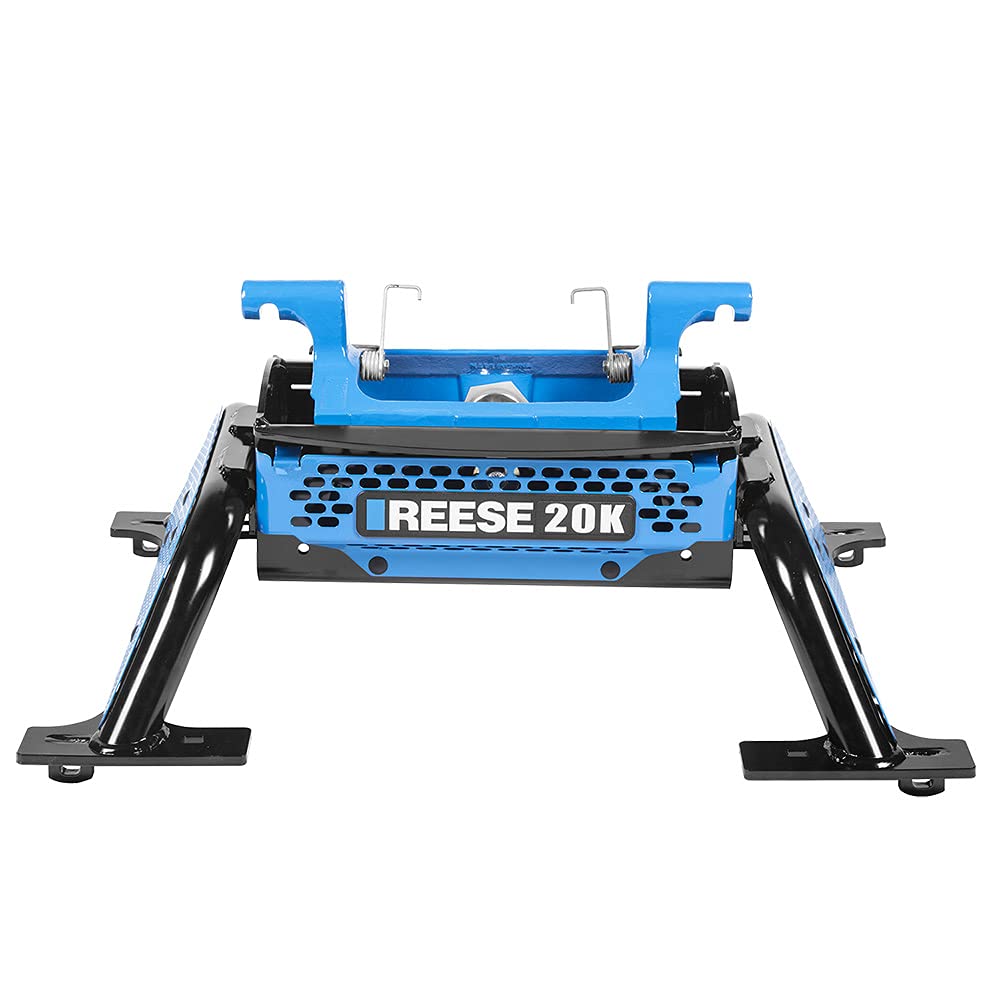 30928 Reese M5 Fifth Wheel Hitch, 20,000 lbs. Capacity, Talon Jaw, Complete System, Compatible with Industry Standard Rail Mounts
