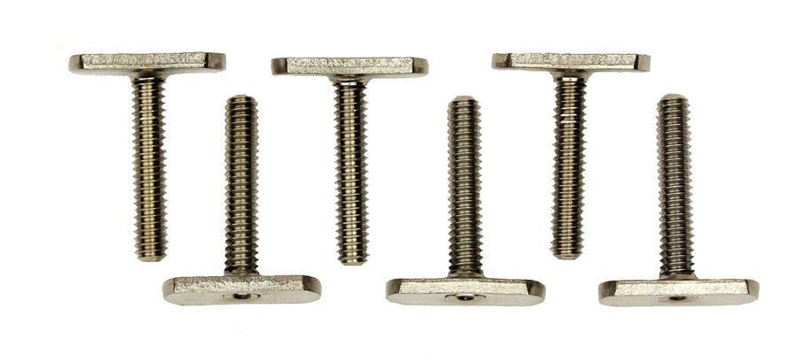 MightyBolt Set YakAttack Stainless Steel – 6 Pack | 1.5” Long, ½” Wide, ¼-20 Thread T-Bolts | Compatible with MightyMount, GearTrac & Kayak Track Accessories | Made in USA