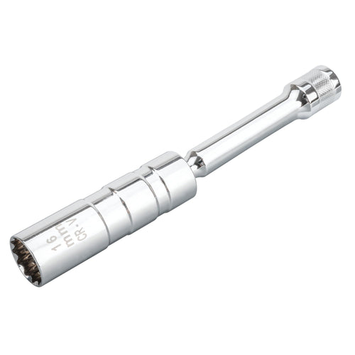 12 Point Performance Tool W80543 Mag Spark Plug Socket - 3/8" Drive, 16 mm Size, Swivel Design for Easy Access