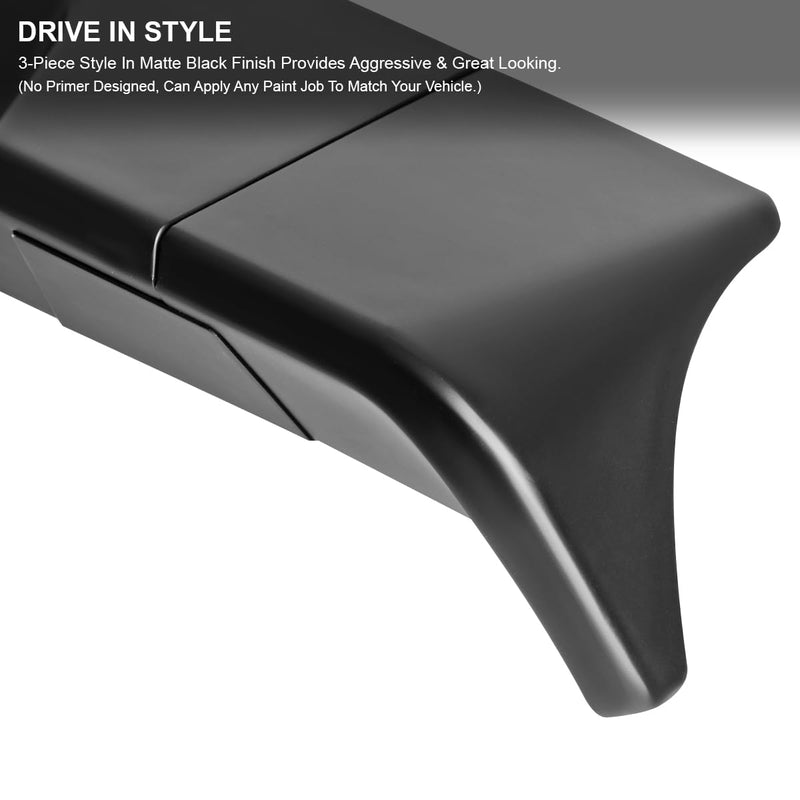 Matte Black ABS Cab Roof Spoiler Spec-D Tuning for 2014-2017 GMC Sierra 1500 Models