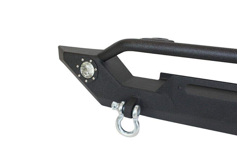Offroad FISHBONE Jeep TJ/YJ Front Bumper W/LED's 87-06 Wrangler TJ/YJ Steel Black Textured Powercoat