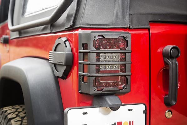 Tail Light Elite Guards Rugged Ridge for Jeep Wrangler JK/JKU | Black | 11226.05 | Fits 2007-2018 Jeep Wrangler JK/JKU
