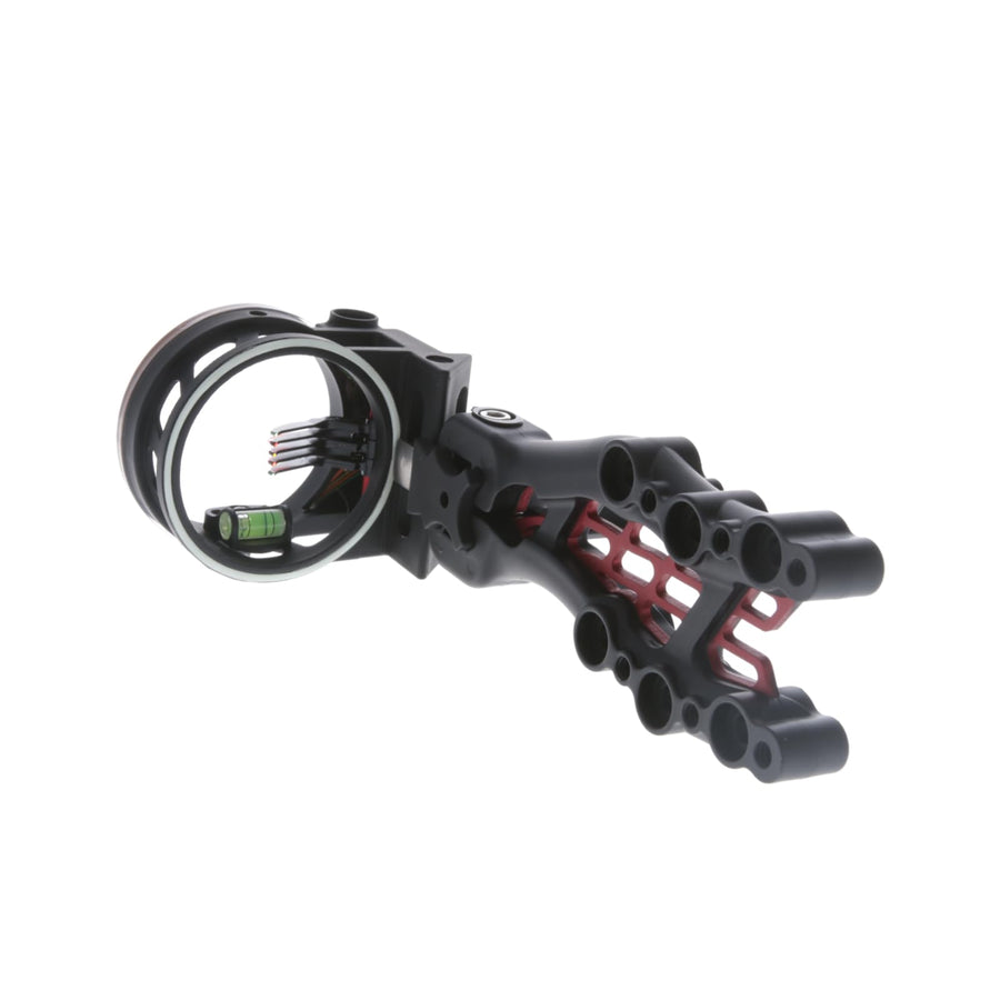 Carbon TRUGLO Hybrid 5-Pin Durable Ultra-Lightweight Carbon / Aluminum Archery Bow Sight with Large Circular Field of View - for Right & Left-Handed Shooters - Standard Adjustment