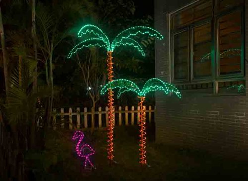 LongLife Green Decorative LED Rope Lights- 2 Foot Pink Flamingo