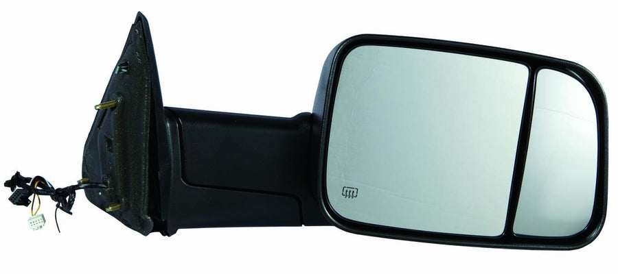 Dodge RAM 1500/2500/3500 DEPO 334-5419R3EFH1 Passenger Side Textured Heated Power Towing Mirror with Turn Signal, Puddle Lamp