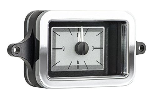40 Chevy Car Dakota Digital Analog Clock Gauge for VHX gauges only Silver Alloy White Backlighting VLC-40C-S-W
