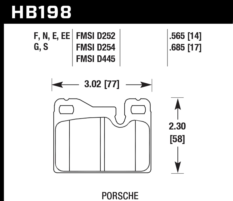 Hawk Performance HPS 5.0 HB198B.685 Street Brake Pads