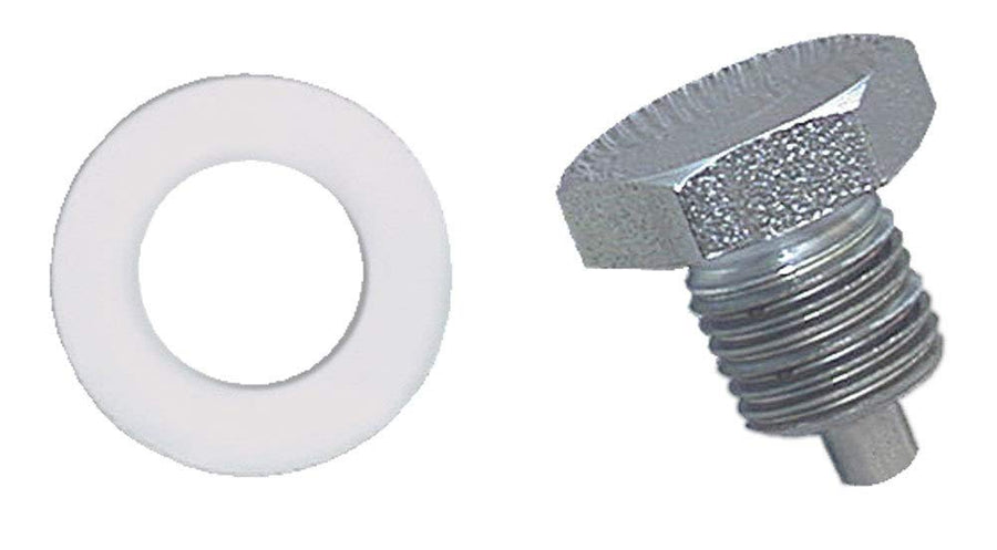 Replacement Moroso Oil Pan Drain Plug, 1/2-20, Clear Zinc Steel