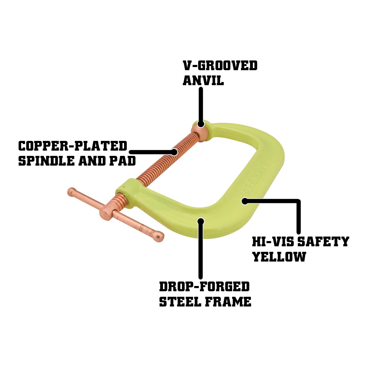 Wilton 400CS Spark-Duty Hi-Vis C-Clamp Kit (11114)