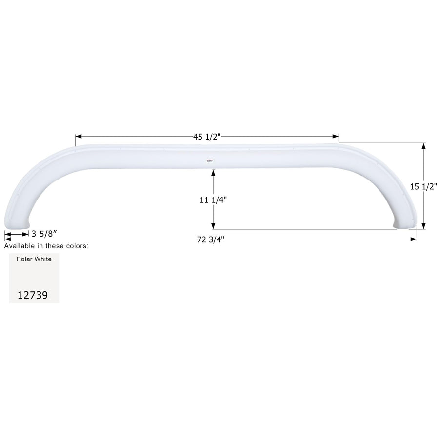 Fender Skirt ICON, Tandem, Newmar, FS2739, Polar White