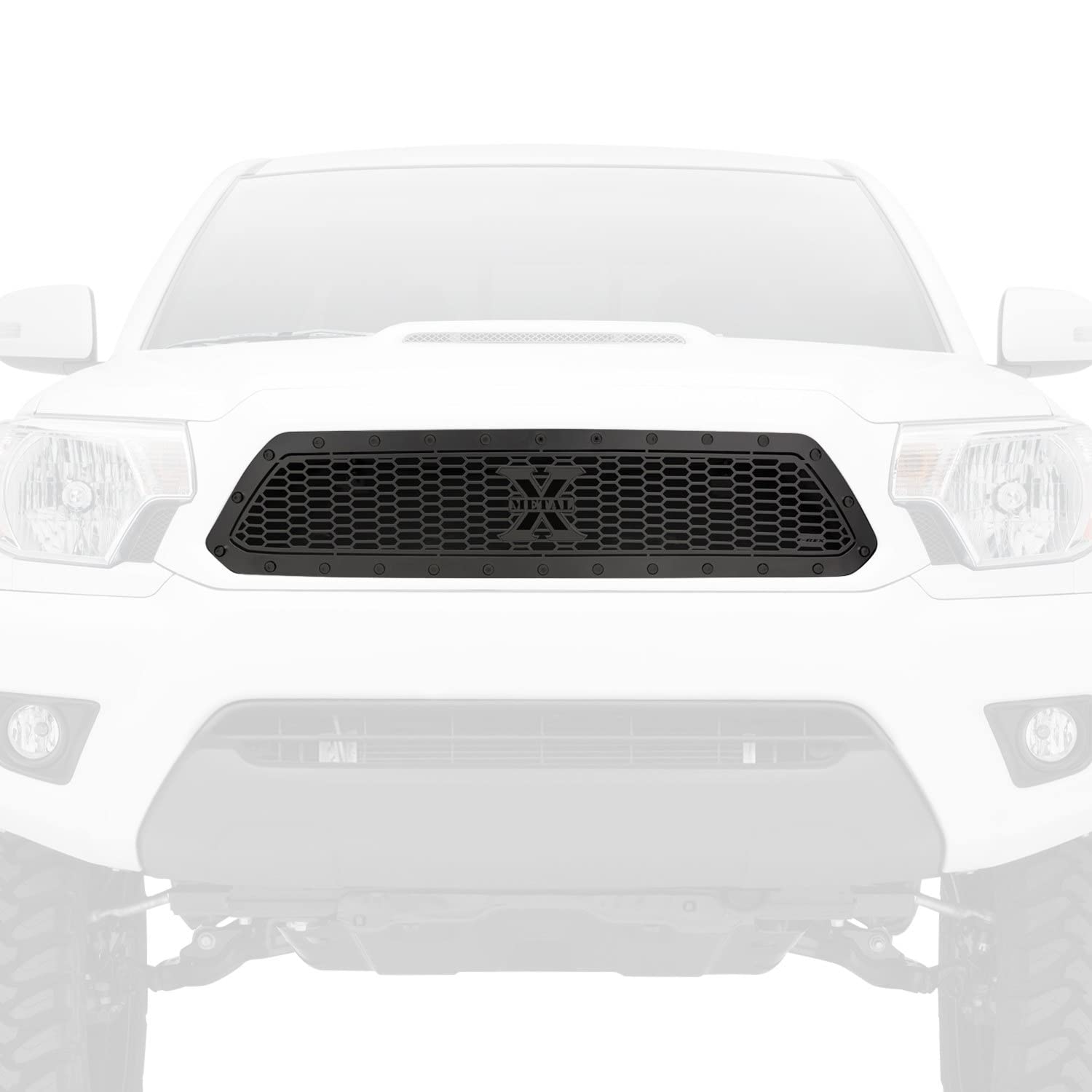 Stealth Laser X Grille, 2012-2015 Tacoma, Black, 1 Pc, Insert, Black Studs - PN #7719381-BR