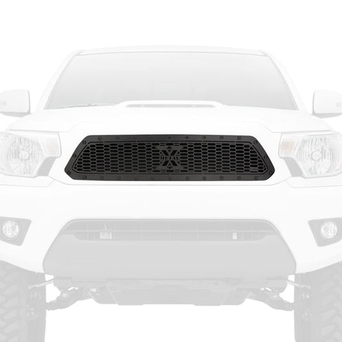 Stealth Laser X Grille, 2012-2015 Tacoma, Black, 1 Pc, Insert, Black Studs - PN #7719381-BR