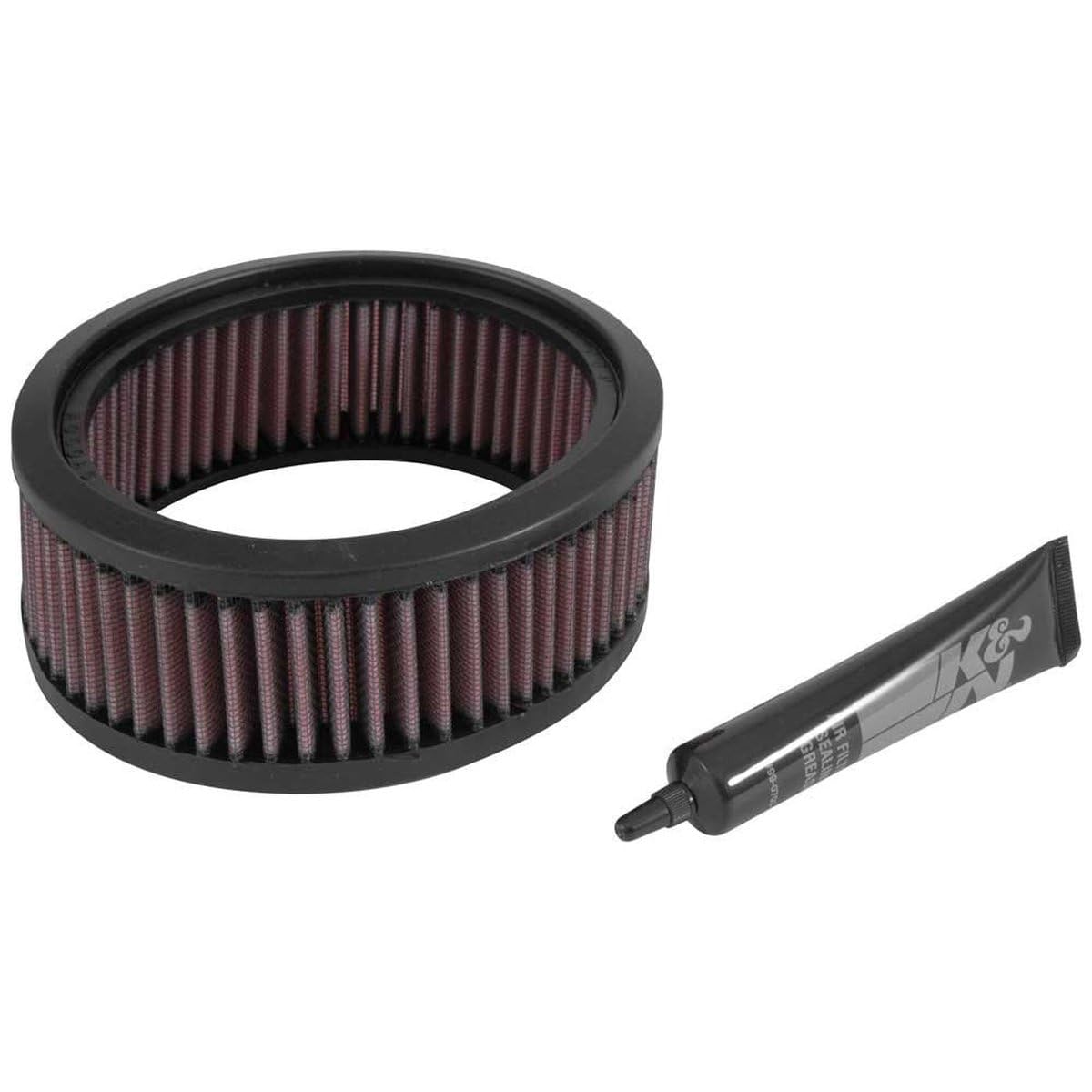 K&N High-Flow Original Lifetime Universal Air Filter: Clamp-On High Performance, Premium, Washable, Replacement Filter: Flange Diameter: 6"OD, 4-5/8"ID, 2-1/2"H; S&S FLTR, Shape: Round, E-3226