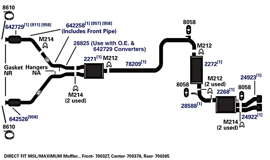 Exhaust Muffler AP Exhaust Products 700327