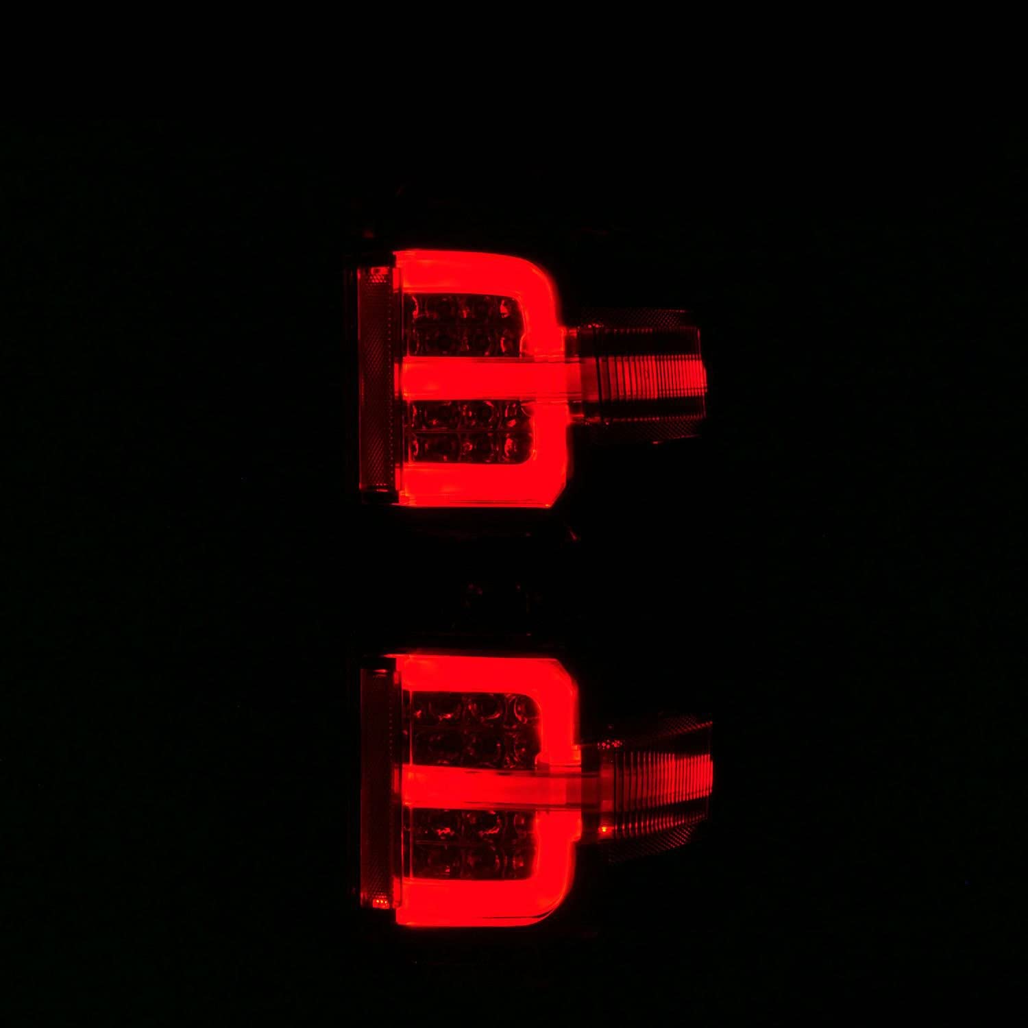 15-19 Chevy Silverado 2500HD/3500HD (Halgn Only) LED Tail Lights w/Smoke Light Bar & Clear Lens ANZO USA (311426)
