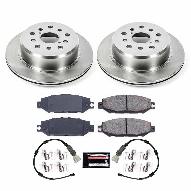 Power Stop KOE1081 Autospecialty Rear Brake Pad and Rotor Kit Replacement For Lexus LS400 1993-1994 [Model Specific]
