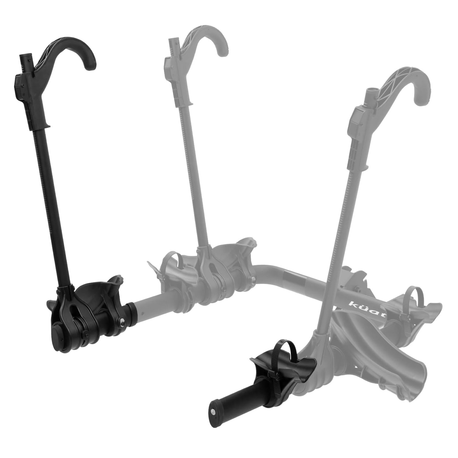 Transfer V2 Kuat 1 Bike Add-On Rack | Lightweight Durable Steel Additional Bicycle Rack for Transfer V2 Hitch Bike Rack | Adjustable Easy-to-Install Secure Bike Add-On Carrier