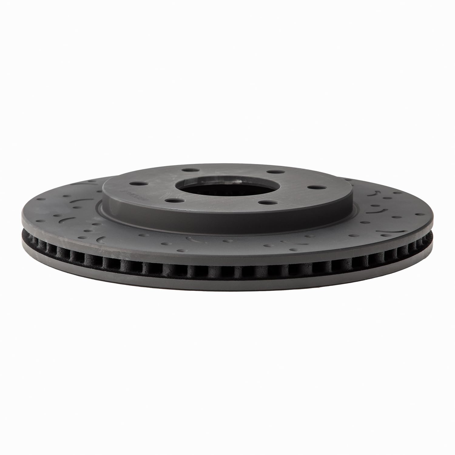 Talon Cross-Drilled and Slotted Vented Rotor, Hawk Performance Brakes, 12.59 in. Diameter, 1.68 in. Height