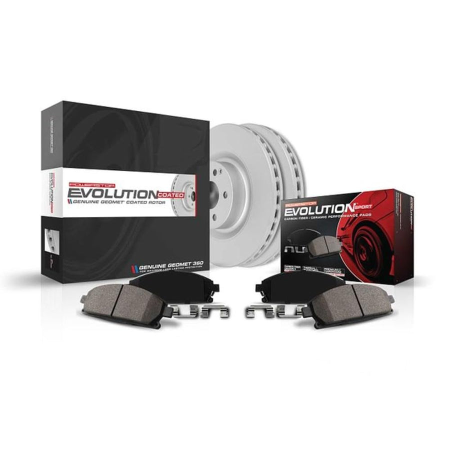 Coated Brake Rotor and Ceramic Brake Pads- Power Stop CRK6199 Rear