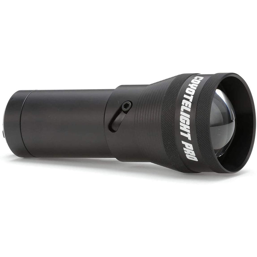 HME COYOTE Pro LIGHT Durable Lightweight Portable Adjustable Intensity Rechargeable Night Vision Hunting Flashlight | Batteries, Case, Handle, 1" Scope Mount & Charger Included, Red LED
