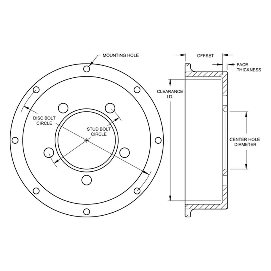 5 Pin Wilwood Rotor Hat 170-0176