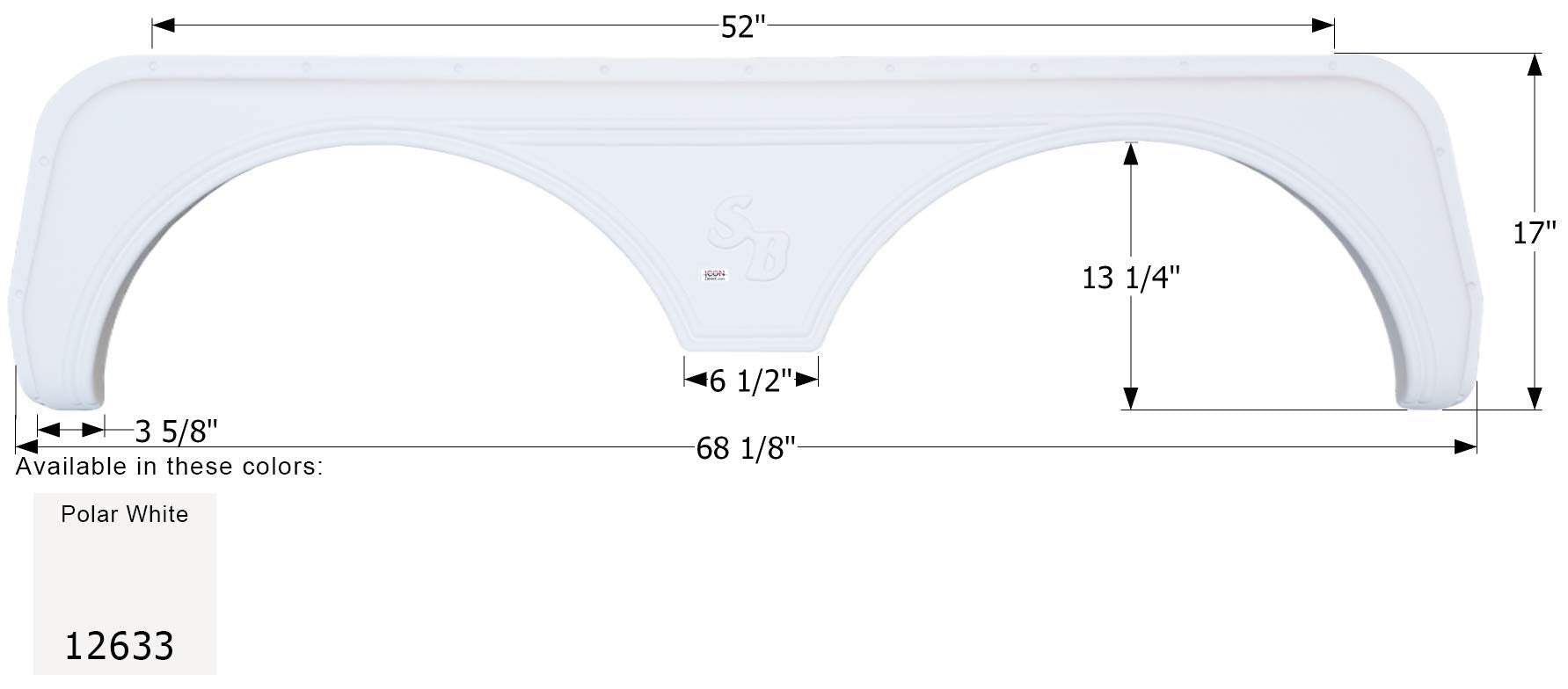 Fender Skirt ICON, Tandem, Sunnybrook, FS2633, Polar White