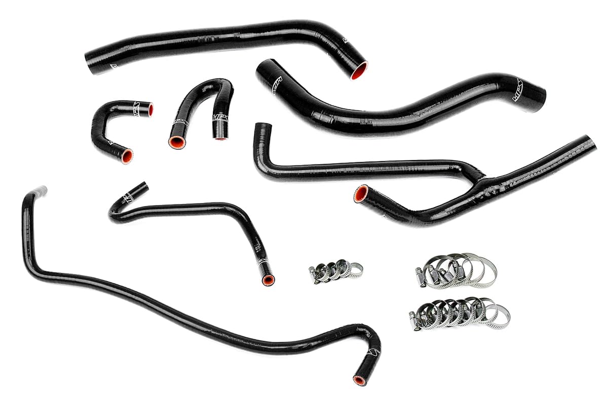 Black HPS 57-1506-BLK Silicone Radiator and Heater Hose Kit Coolant