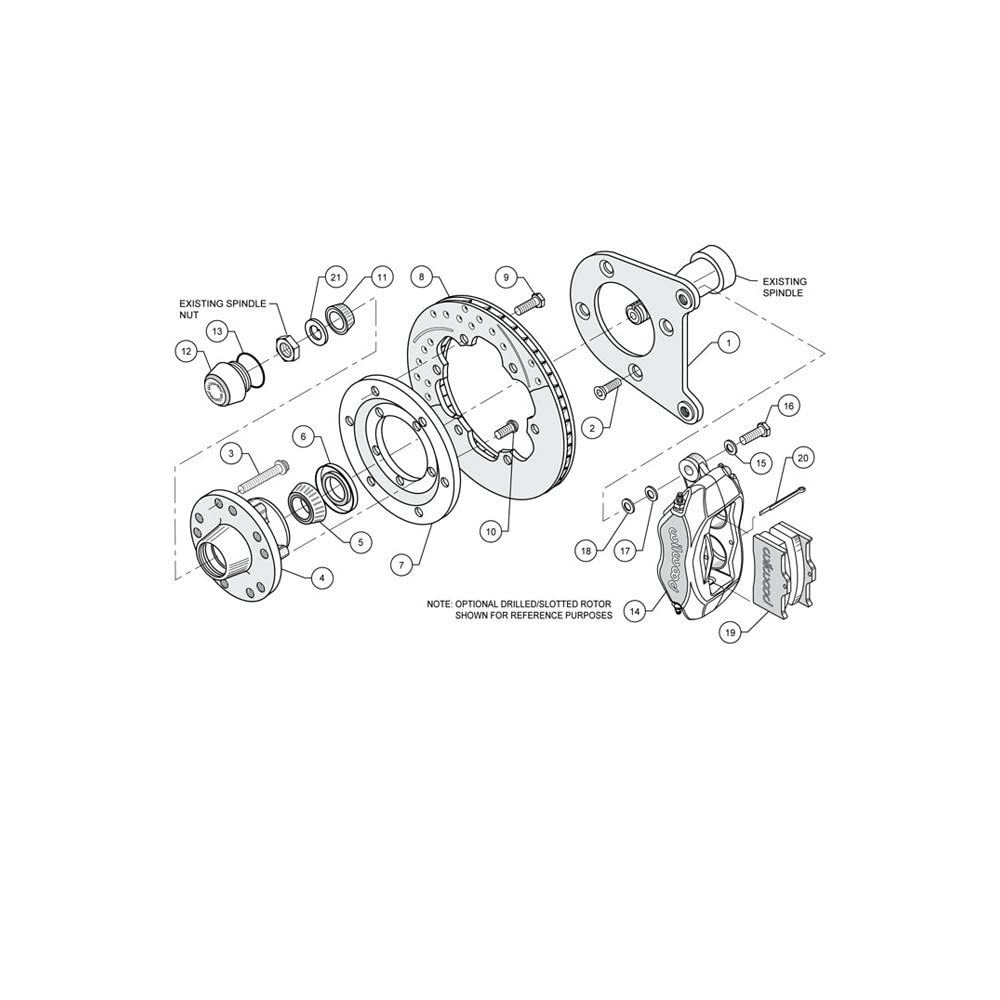 FDL Front Kit, WILWOOD 140-4258-BD 10.75", Drilled Rotor Art Morrison Strut
