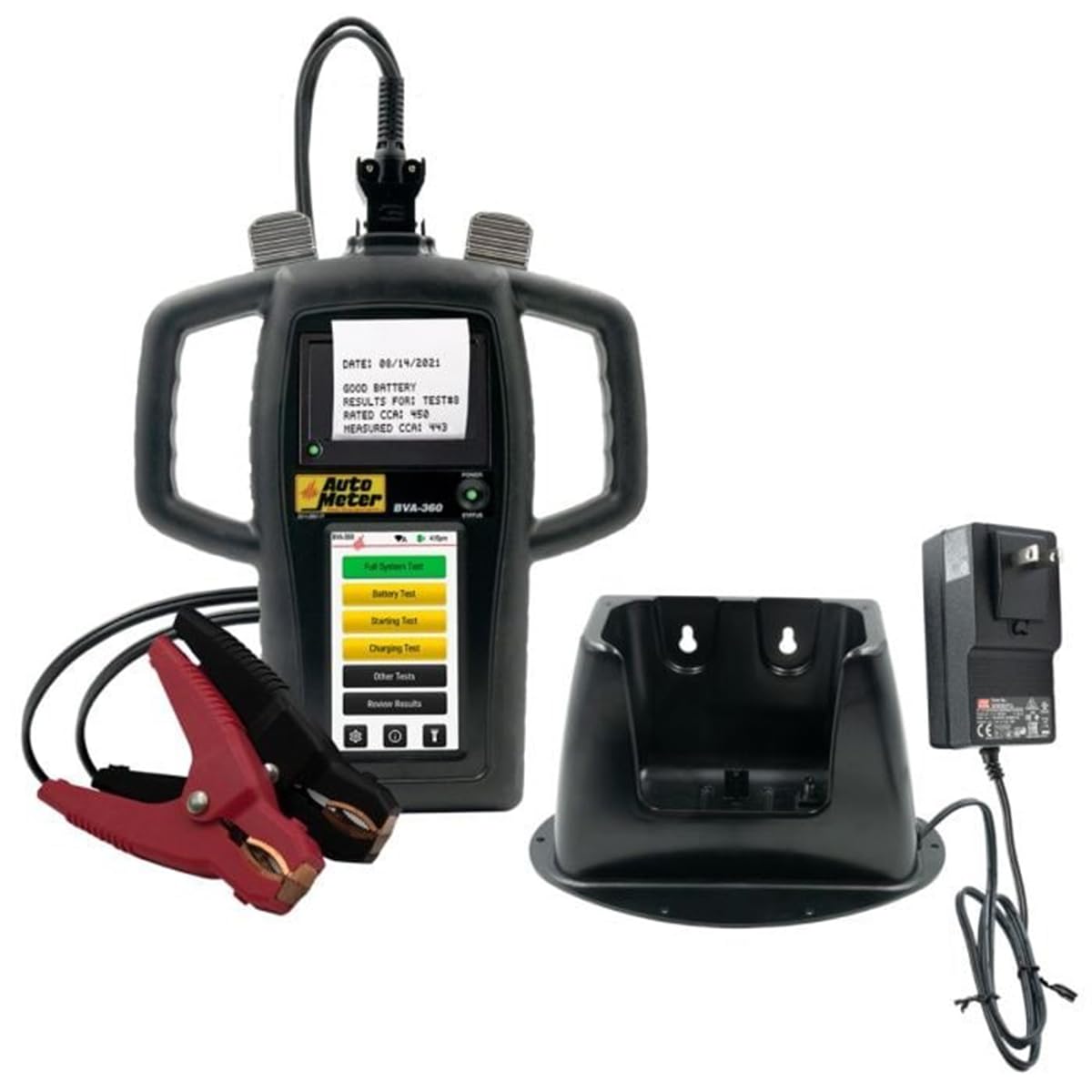 Auto Meter Handheld BVA-360KP Electrical System Analyzer W/40 Amp Load & Printer/Charging Station