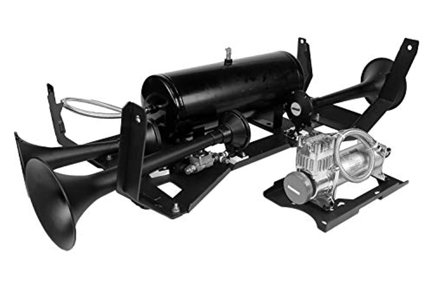Kleinn Air Horns Train Horn Direct Fit and Onboard Air System for GMC 1500 Sierra and Chevrolet 1500 Silverado,Multi,GM1500-734