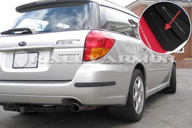Rally Armor Black, Gray MF4-UR-BLK/GRY Mud Flap with Logo (2005-2009 Legacy GT and Outback UR), 1 Pack