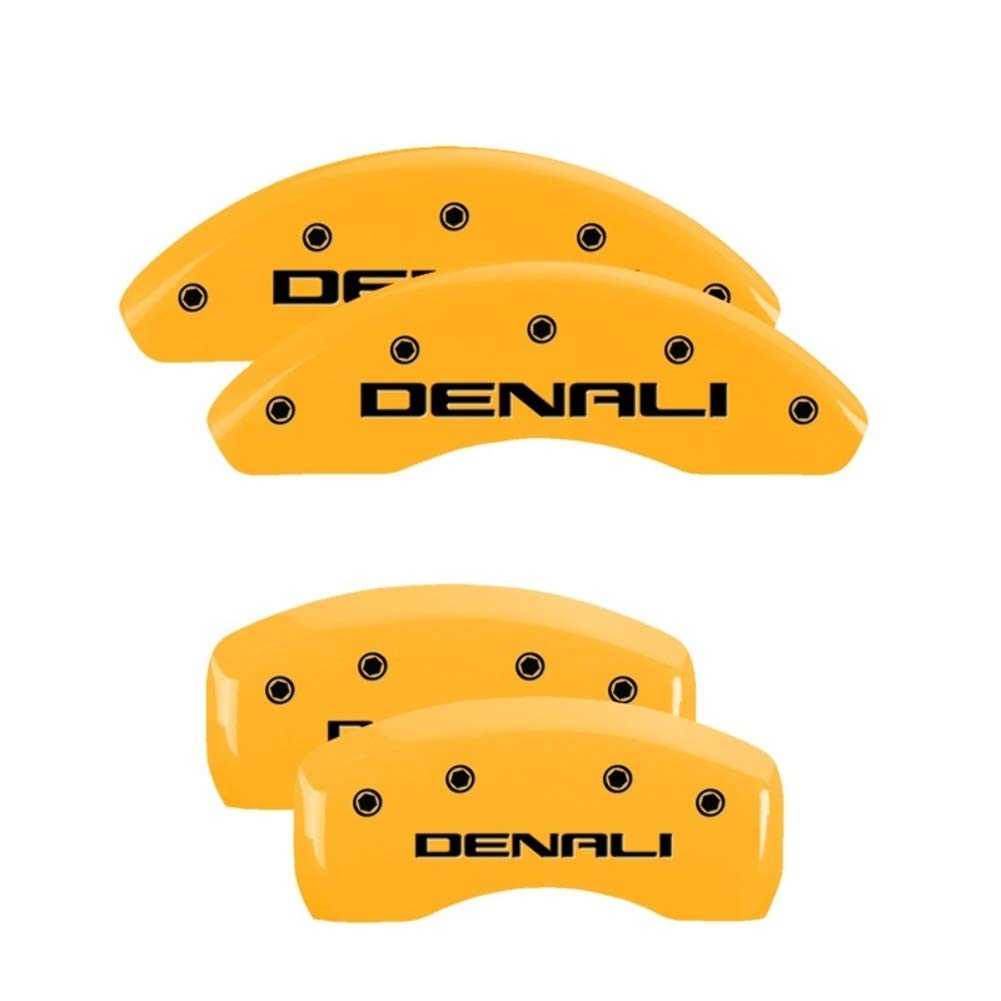 Denali MGP Caliper Covers 34215SDNLYL Yellow Powder Coat Finish, Black Characters, Set of 4