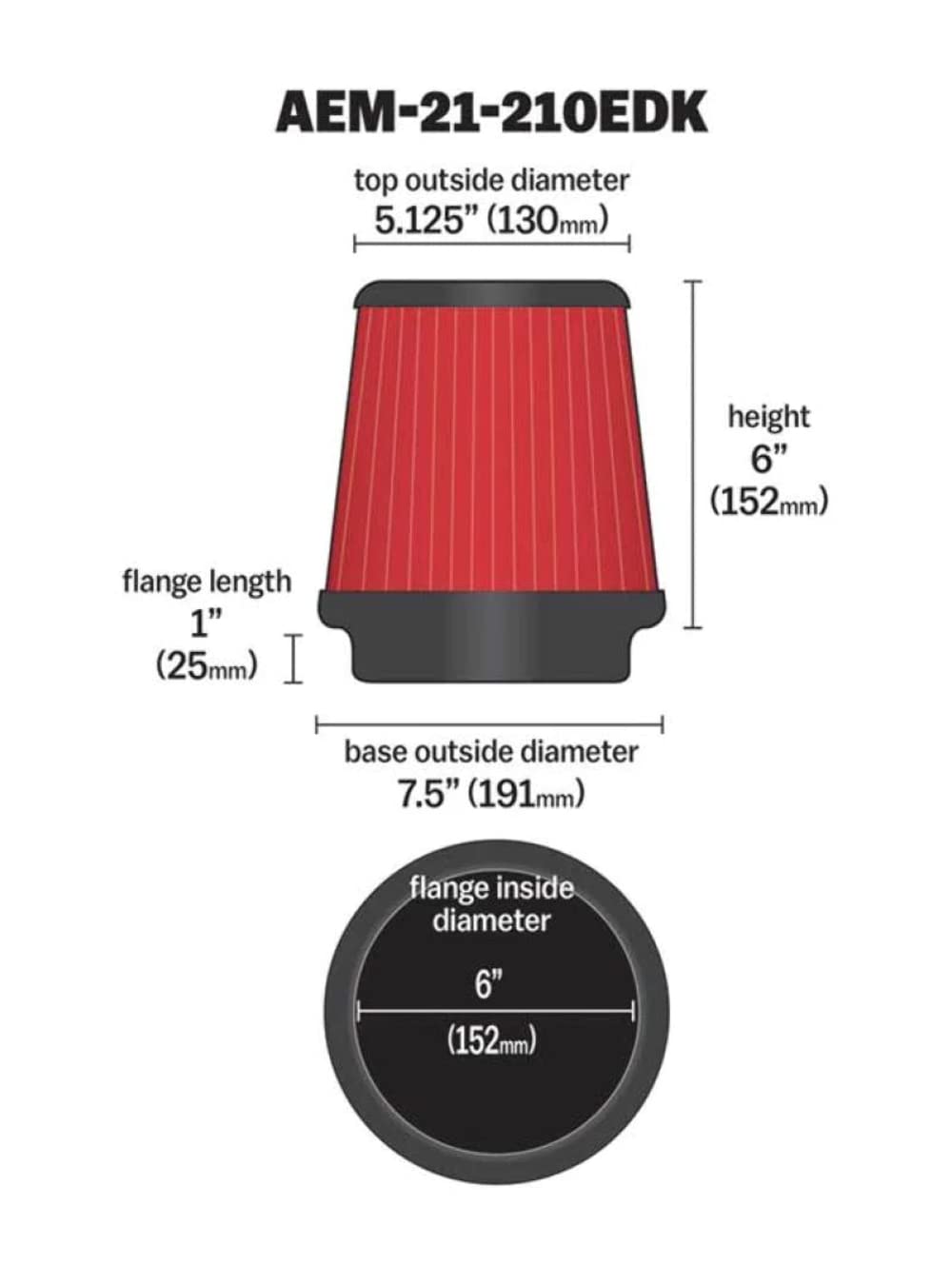 DryFlow AEM 21-210EDK Air Filter