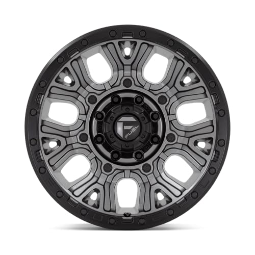 D825 TRACTION FUEL OFF-ROAD 20X9, 8X170, 5.04, 1mm MATTE GUNMETAL WITH BLACK RING - D82520901750