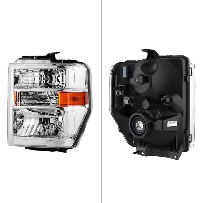 ( POE ) Ford E150 E250 08-14 / E350~E550 SuperDuty 08-19 / E550 08-17 / F650 F750 Crystal Headlight - Low Beam-H13(Not Included) ; High Beam-H13(Not Included) ; Signal-3157A(Included) - OE Left
