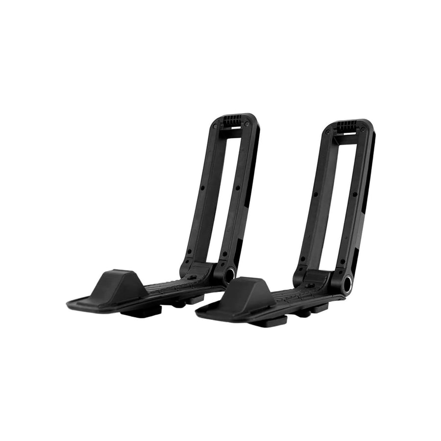 Folding J-Style KUAT Class 4 V2 Kayak Hauling Rack | Durable Rubber-Protected Universal Car SUV Rooftop Crossbar Mounted Boat Transportation System - Black