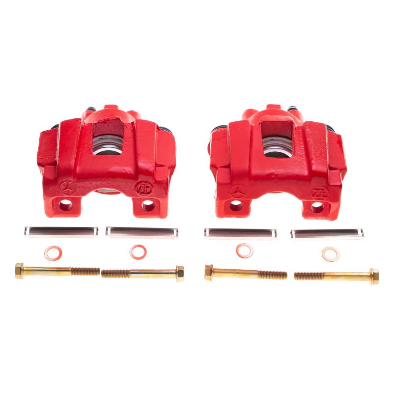 Power Stop Pair of High-Temp Red Powder Coated Rear Calipers S2112
