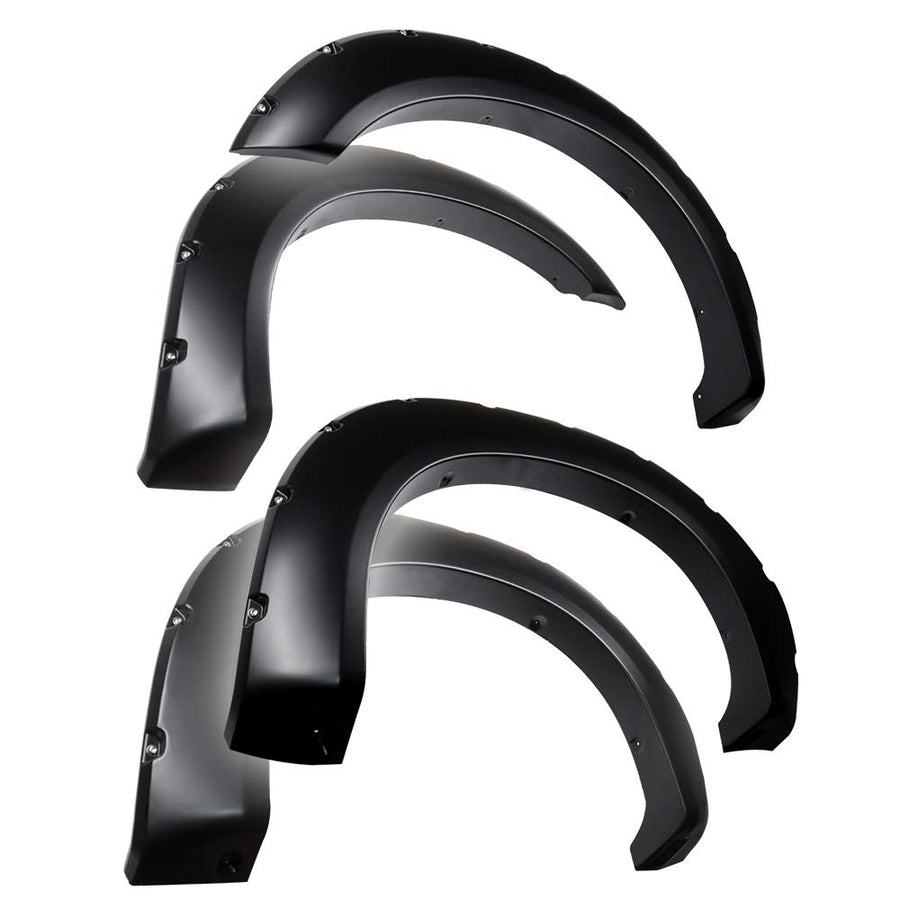 Tyger Auto Fender Flares with Compatible 2011-2016 Ford F-250 F-350 Super Duty, Smooth Textured Paintable Bolt-Riveted Style 4pc | TG-FF8F4038