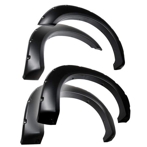 Tyger Auto Fender Flares with Compatible 2011-2016 Ford F-250 F-350 Super Duty, Smooth Textured Paintable Bolt-Riveted Style 4pc | TG-FF8F4038