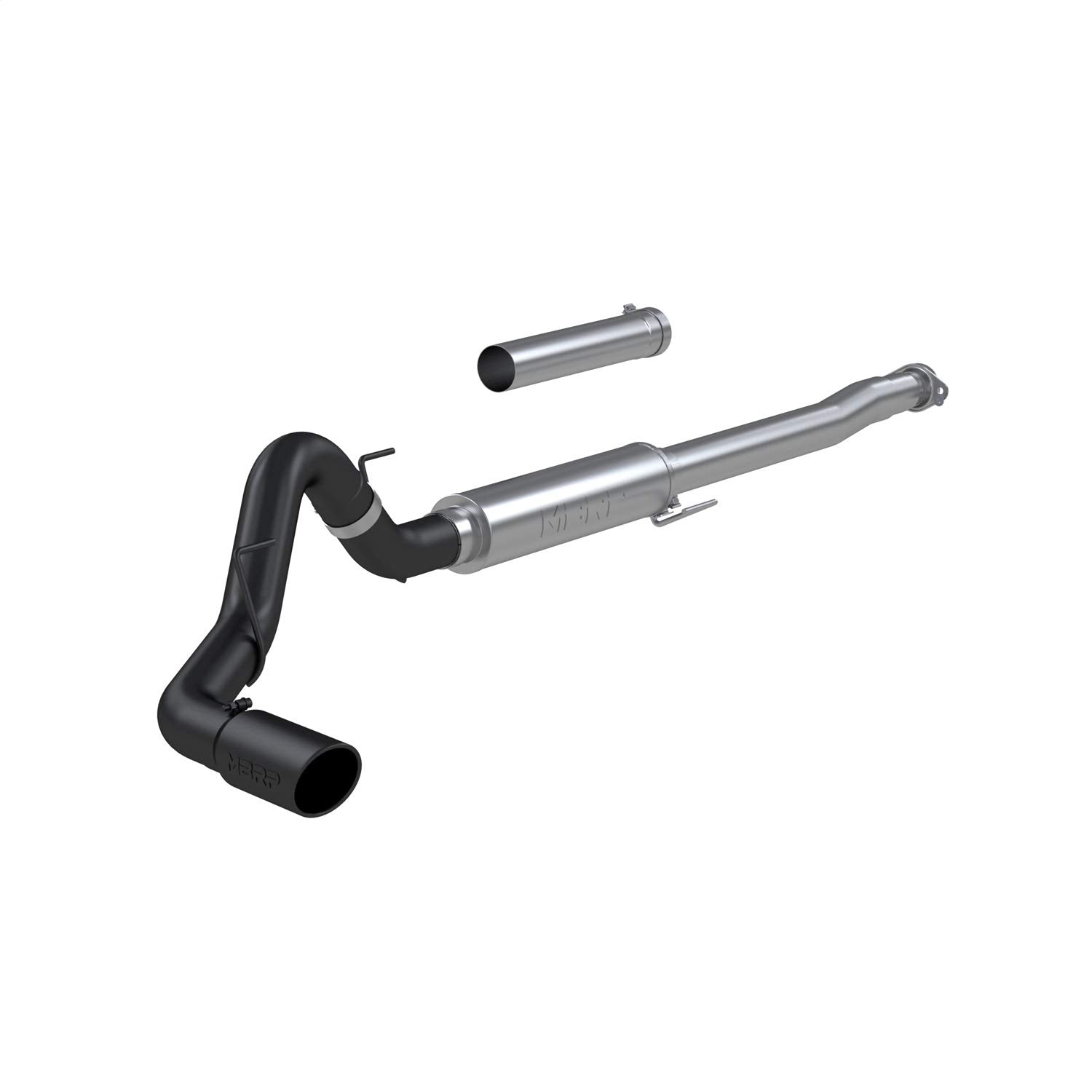 2021+ Ford F150 MBRP 2.7L/3.5L/5.0L 4in Black-Coated AL Steel Cat-Back - RACE VERSION