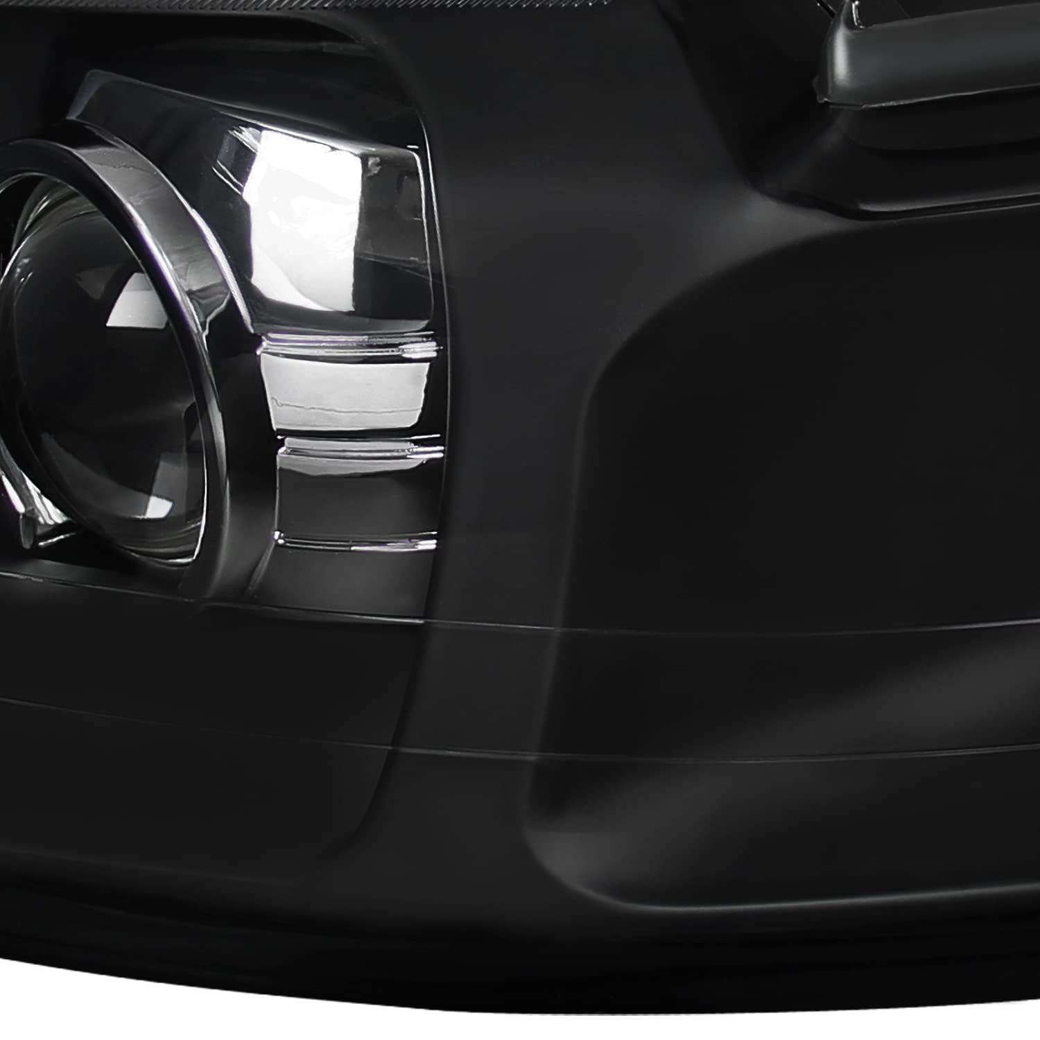 Black Projector Headlights SPEC-D TUNING Retrofit Style Compatible with 1999-2004 Ford Mustang, Left + Right Pair Headlamps Assembly