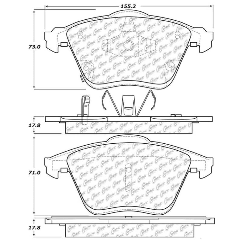 Front StopTech 308.11860 Brake Pads with Shims and Hardware Street