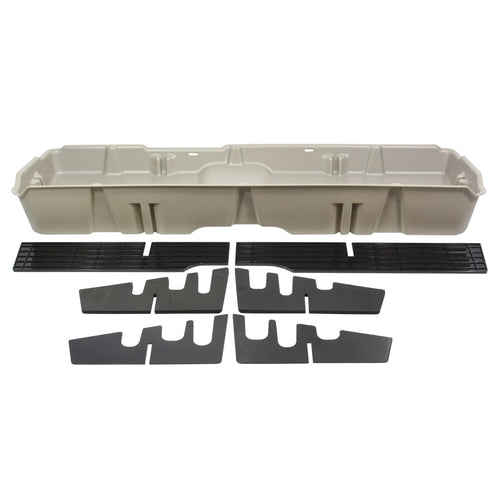 Under Seat Storage DU-HA 10043 fits 2007-2013 Chevy Silverado/GMC Sierra Crew Cab & 2007-2014 Heavy Duty Crew Cab New Body Style | Light Gray Heavy-Duty Back Seat Organizer | Includes Dividers