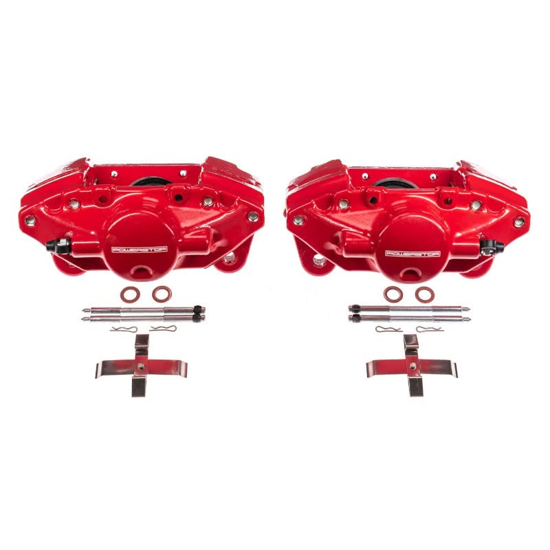 Power Stop Rear S6264 Pair of Calipers High - Temp Red Powder Coated For INFINITI G35 2003 - 2004 Nissan 350Z 2003 - 2009/INFINITI G35 2003 - 2004 Nissan 350Z 2003 - 2009 [Vehicle Specific]